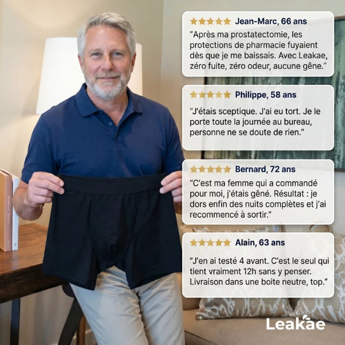 Boxer d'incontinence réutilisable pour homme